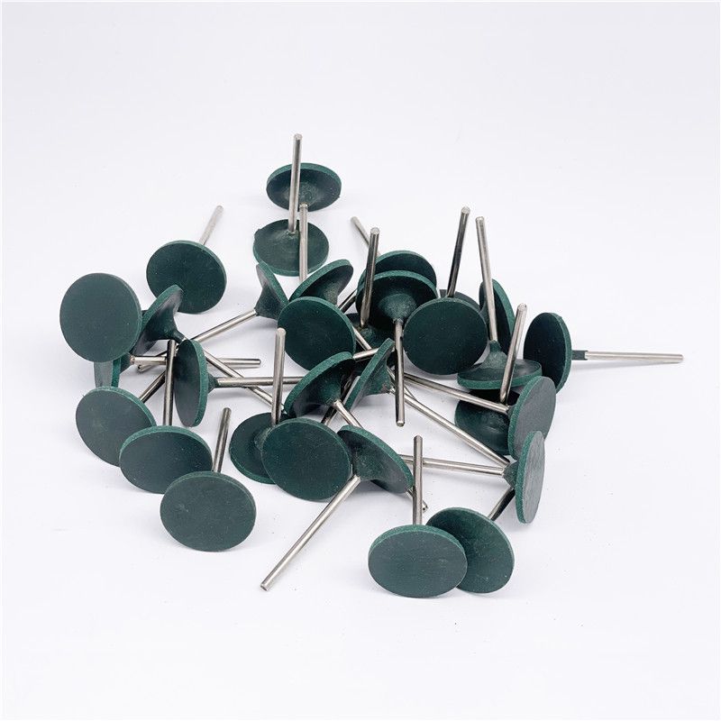 廠家供應牙科技工材料綠膠輪帶柄拋光膠片廠用